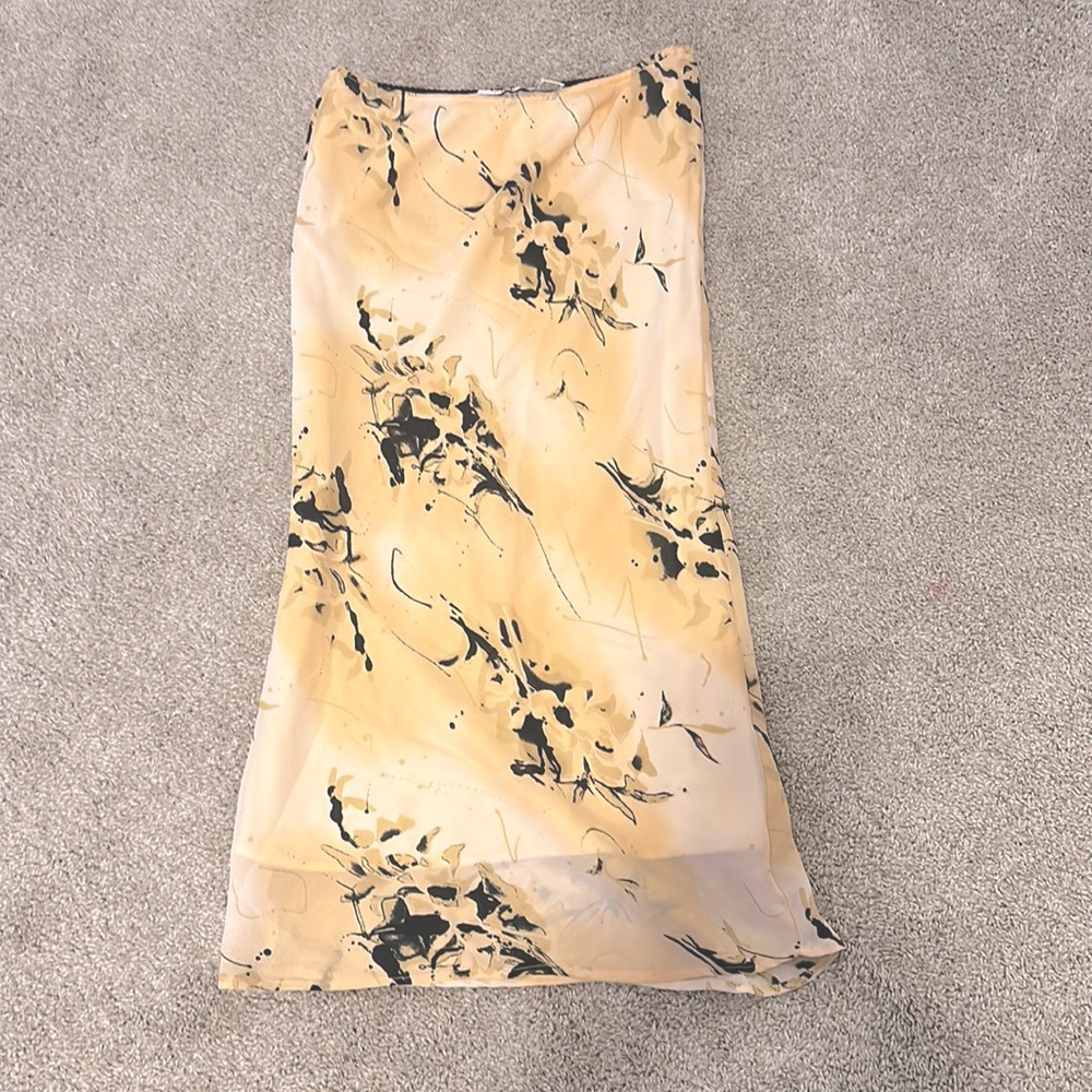 printed maxi skirt